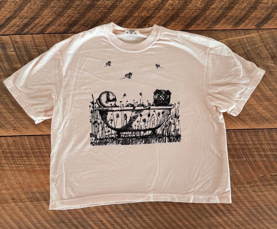 Morning Glory Farm “Clawfoot Universe” Ivory T-Shirt