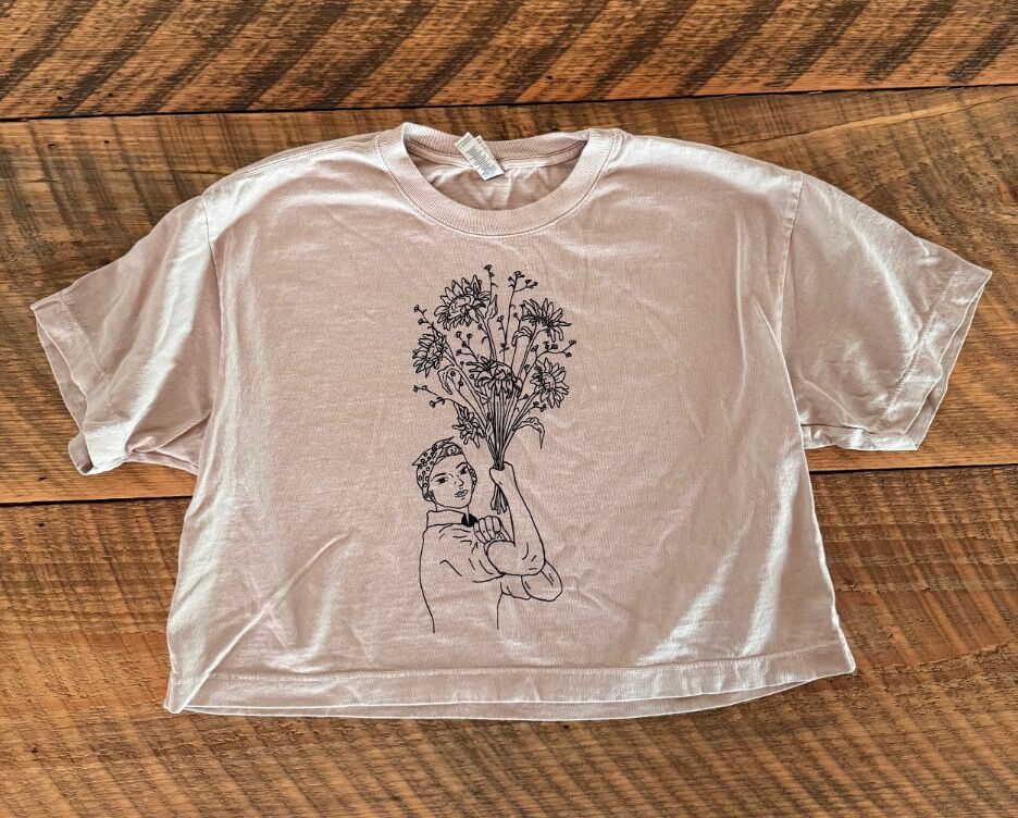 Morning Glory Farm “The Mice Will Play” Boxy Faded Bone T-Shirt